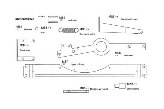 Tamiya Stay Parts Bag For 56009