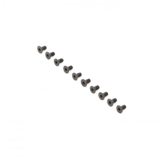 TLR Flat Head Screws, M3 x 6mm (10)