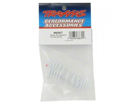 TRAXXAS Springs, rear (progressive, +10% rate, pink) (2)