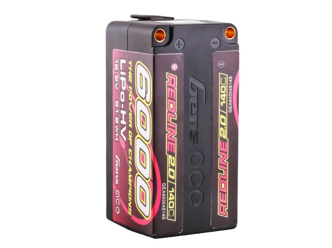 Gens Ace Li-Po HV Car Hard Case 4S1P 15.2V 6000mAh 140C RL2 with 5mm