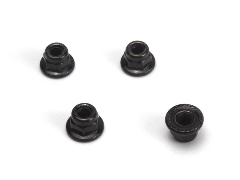 Flange Lock Nut M2.5 (Silver/4Pcs)