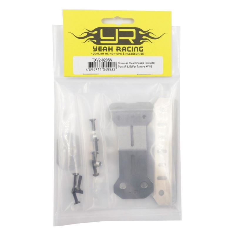 Yeah Racing Stainless Steel Chassis Protector Plate Set For Tamiya XV-02