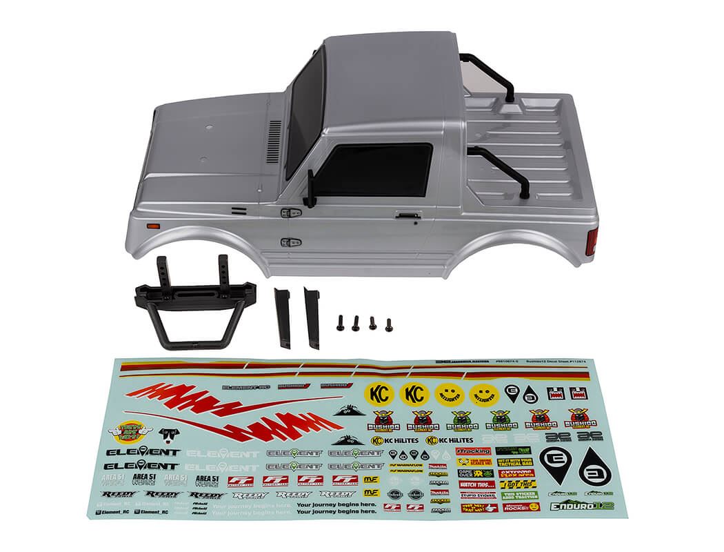ELEMENT RC ENDURO12 BUSHIDO BODY SET SILVER