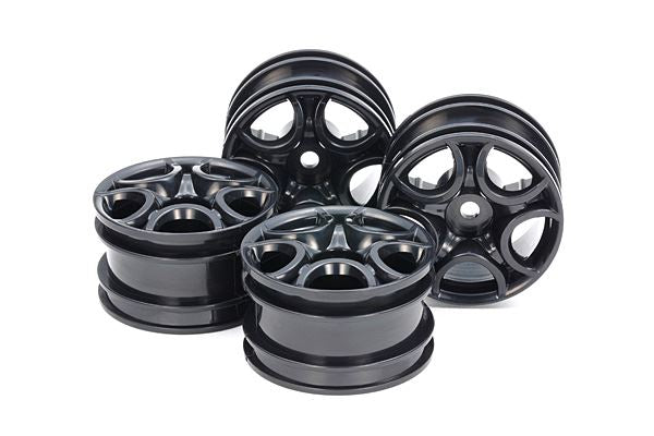 Tamiya C Shaped 10 Spoke Wheel - Black x 4