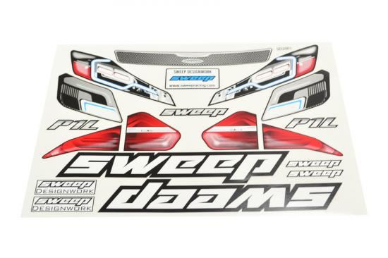 SWEEP P1L GT 1:8 ON ROAD CLEAR BODY