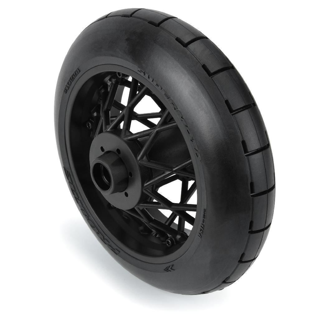 Proline 1/4 Supermoto S3 Motorcycle Rear Tire Mtd Black (1): Promoto