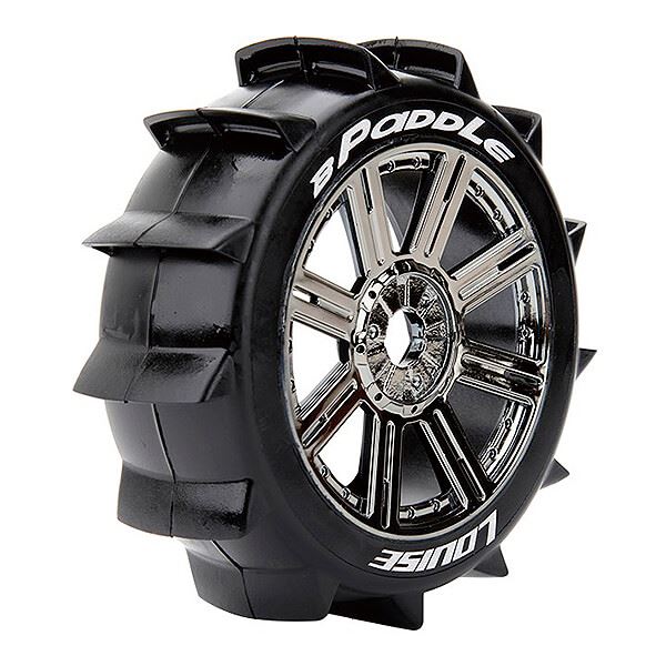 LOUISE RC B-PADDLE 1/8 FR/RR SOFT HEX 17MM SPOKE/CHROME B