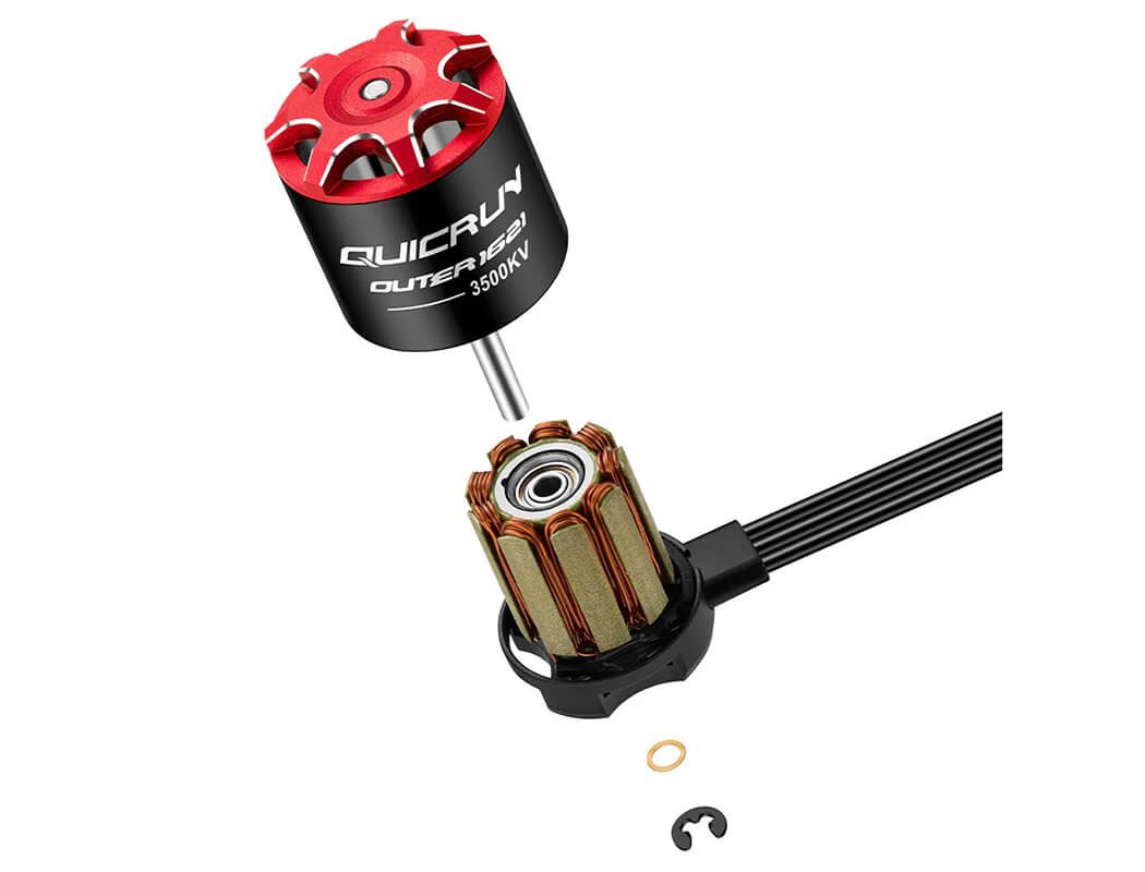 Hobbywing Quicrun Outer 1621Sl 3500Kv Motor Black (1/24Th)