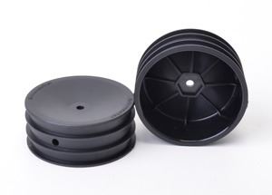 Schumacher Buggy 2WD Front Wheels - 12mm Hex - Black