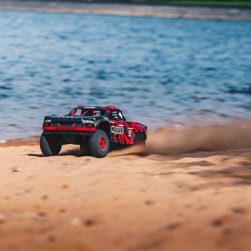 Arrma Mojave V2 6s 4WD BLX Red/Black Desert Truck with Spektrum Firma - ARA7604V2T2