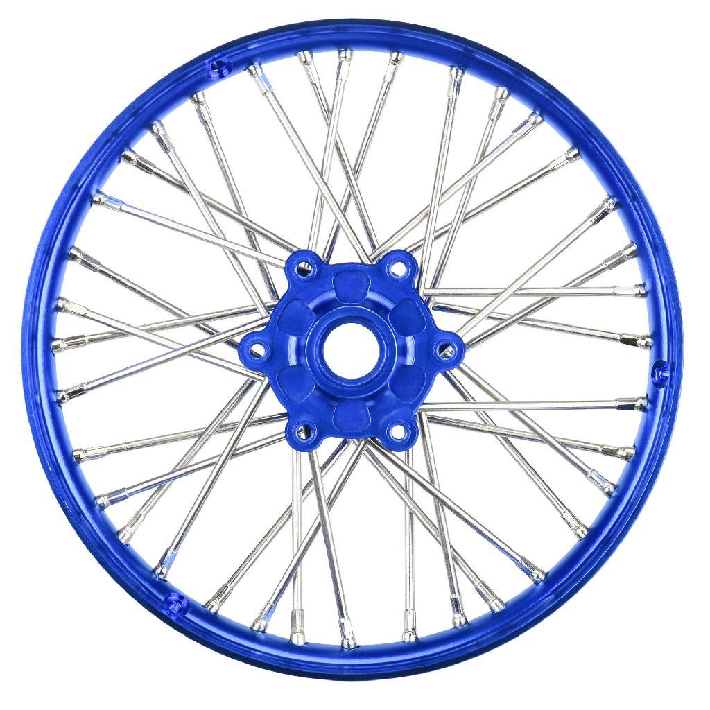 Pro 1/4 Pro-Spec Aluminum V2 Bead Front Wheel Blue/Blue (1): Pro