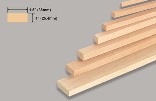 Slec Balsa Block 1x1.5x36"/25.4x38x914mm