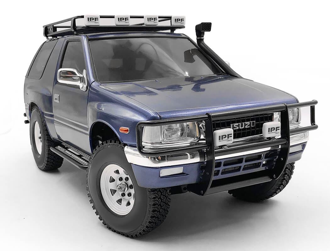 RC4WD RANCH FRONT GRILLE GUARD W/LIGHTS FOR TAMIYA 1/10 ISUZU MU TYPE X CC-01 (BLACK)