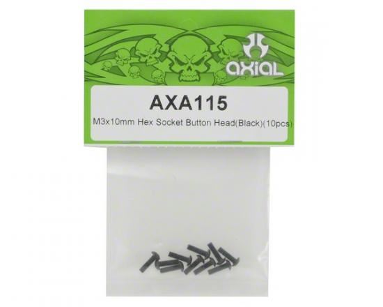 AXIAL Hex Socket Button Head M3x10mm Black (10)
