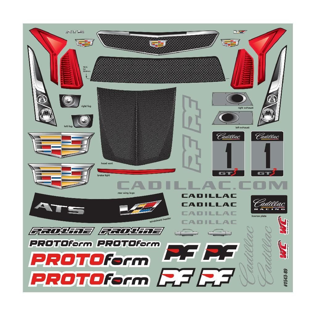 PRM 1/10 Cadillac ATS-V.R Clear Body: 190mm Touring Car