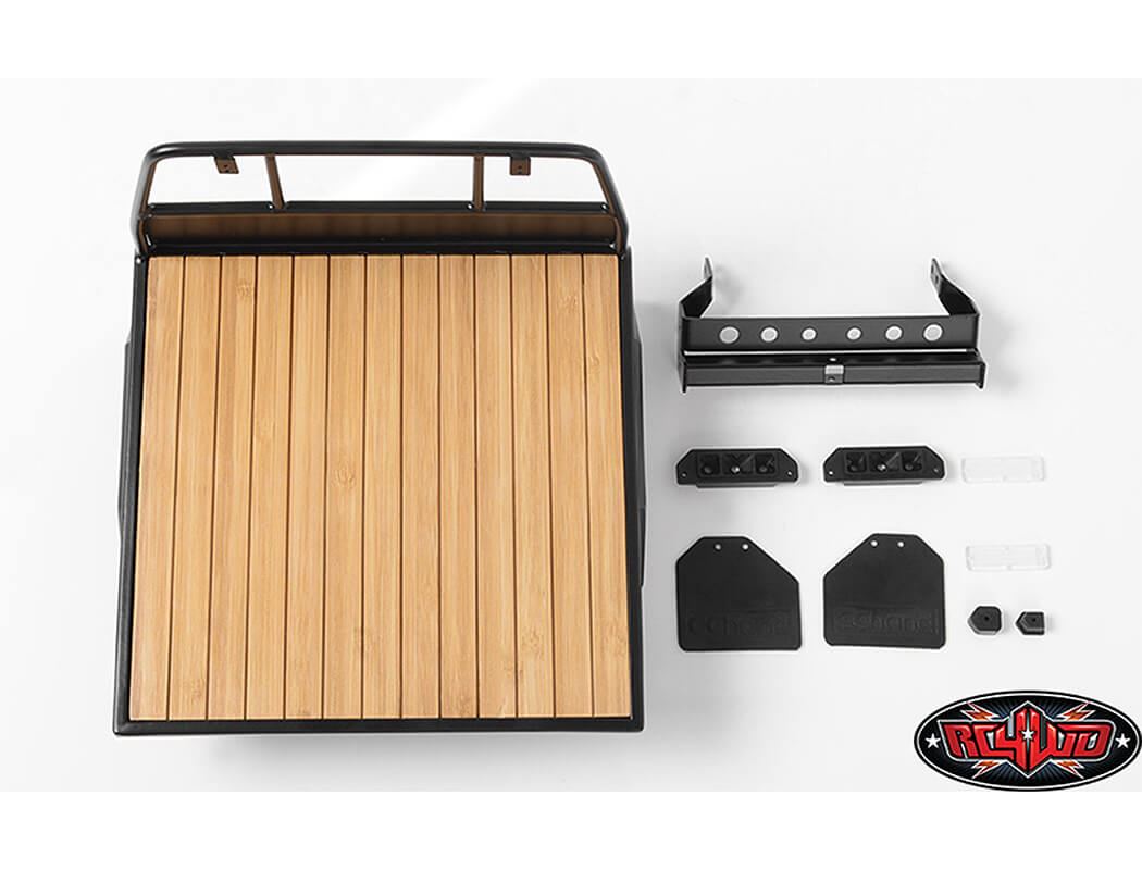 RC4WD WOOD FLATBED W/MUDFLAPS FOR MOJAVE II FOUR DOOR BODY SET
