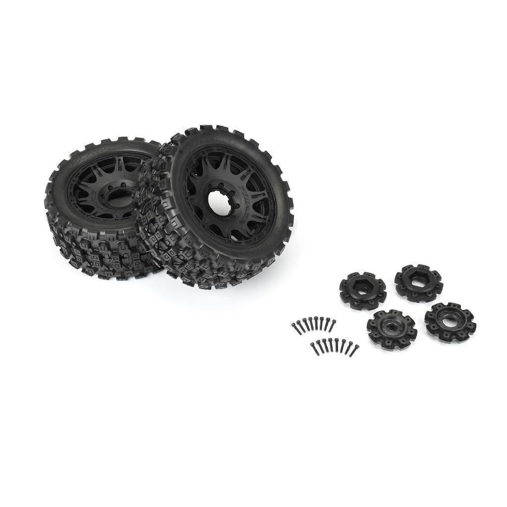 Proline 1/6 Badlands Mx57 Front/Rear 5.7In Tires Mounted On Raid 8X48
