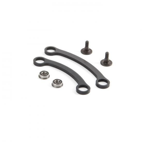 TLR Steering Rack Set w/Bearings, Short/Long: SCTE 3.0