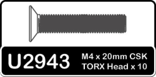 Schumacher Speed Pack - Torx M4x20 Csk