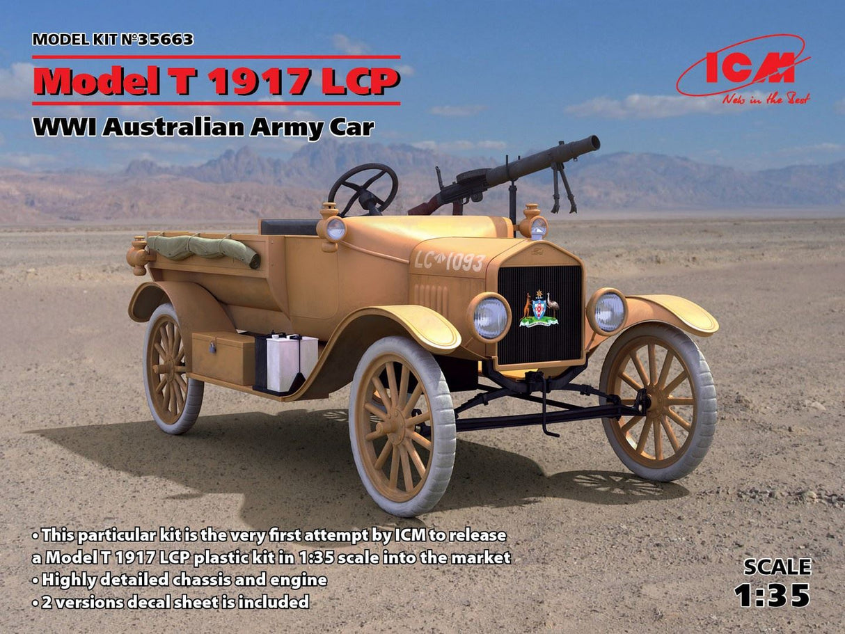 Icm Model T 1917 Lcp, Wwi Australian Army Car