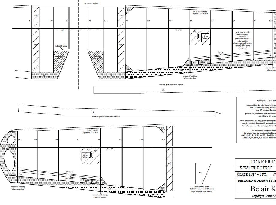 BAIR Fokker DVIII - electric scale kit