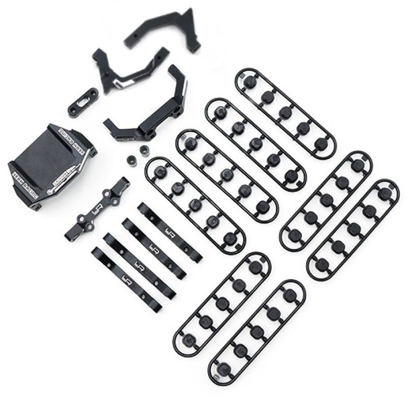 Yeah Racing Aluminum Suspension and Steering Performance Upgrade Kit For Yokomo YD2 YD2S YD2TC Black