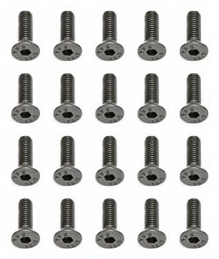 Team Associated M3 X 10 Flat Head Hex Screw (10)