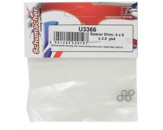 Schumacher Spacer Shim; 4x6x2.5 pk 4