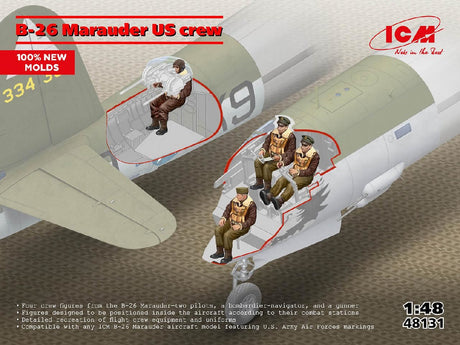 Icm B-26 Marauder U.S. Crew (4 Figures)