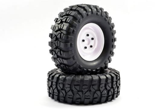 FASTRAX 1:10 CRAWLER SAWBLOCK 1.9 SCALE STEEL WHEEL &#248;108MM (WHITE)