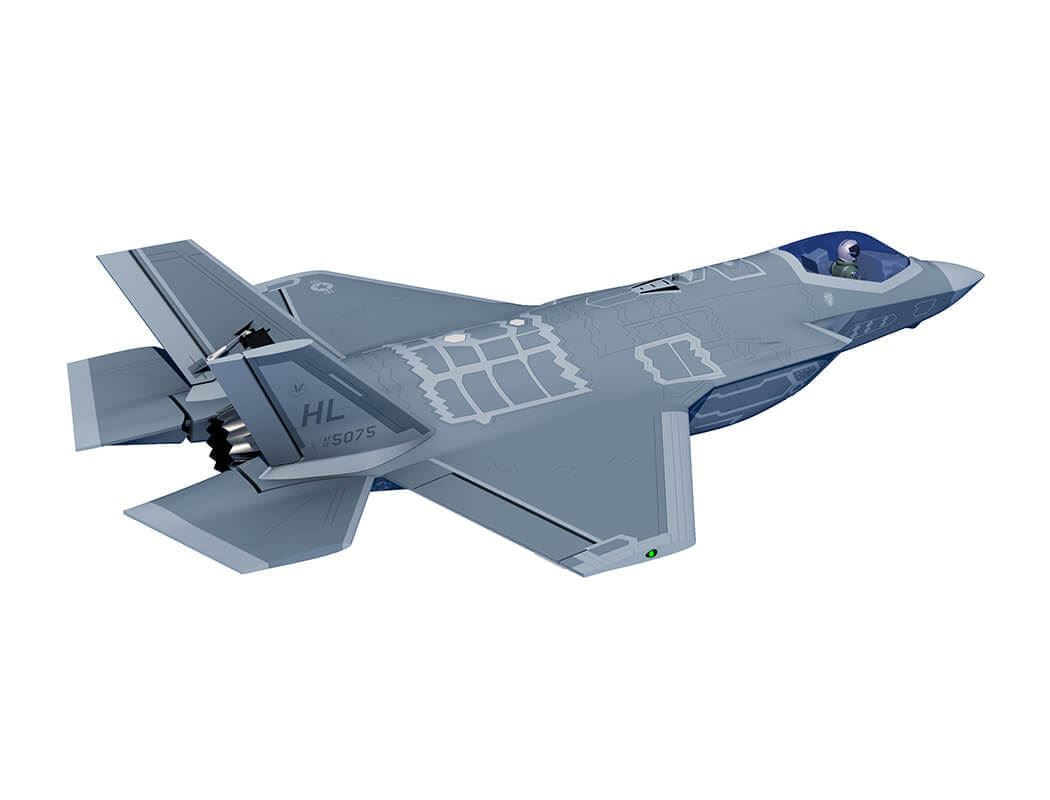 Xfly 64Mm F-35 Lightning Edf 750Mm No Retract Without Tx/Rx/Batt