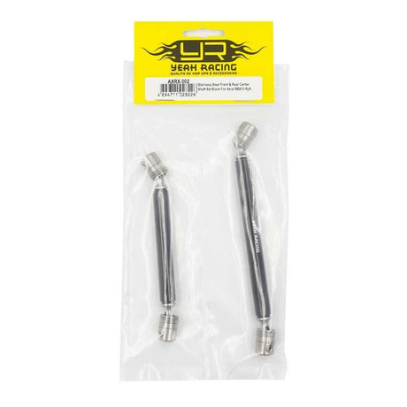 Yeah Racing Stainless Steel Front & Rear Center Shaft Set Black For Axial RBX10 Ryft