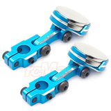 Yeah Racing Aluminium CNC Magnetic Invisible Body Mounting System 2pcs Blue