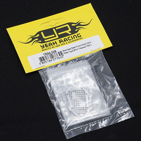 Yeah Racing Stainless Steel Front Hood Vent Plate Type B for Traxxas TRX-4
