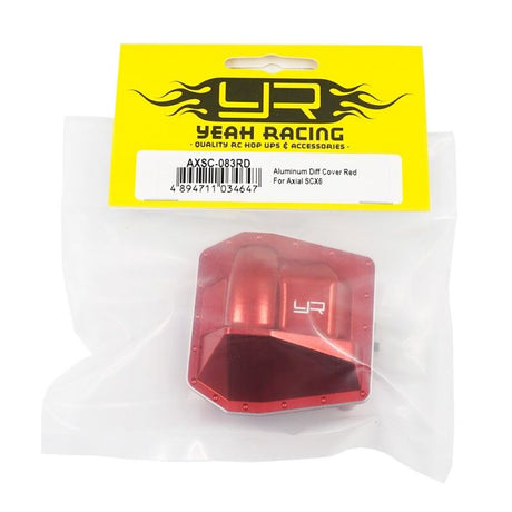 Yeah Racing Aluminum Diff Cover Red For Axial SCX6