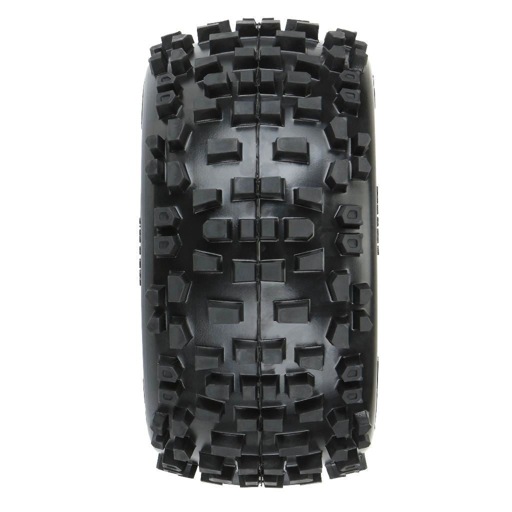 Proline 1/8 Badlands F/R 3.8In Mt Tires Mounted 17mm Blk Raid (2)