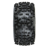Proline 1/8 Badlands F/R 3.8In Mt Tires Mounted 17mm Blk Raid (2)
