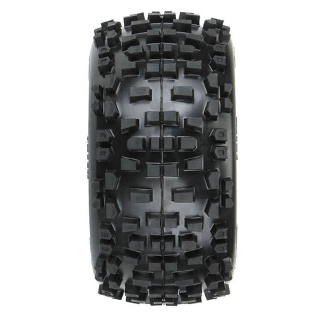 Proline 1/8 Badlands F/R 3.8In Mt Tires Mounted 17mm Blk Raid (2)