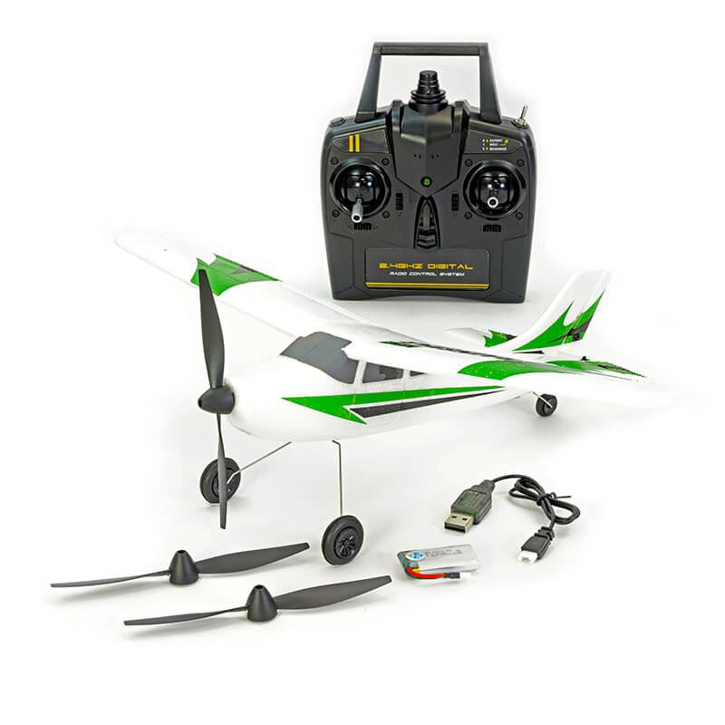 Volantex Trainstar Mini V2 3Ch 400Mm Brushed W/Gyro Rtf Green