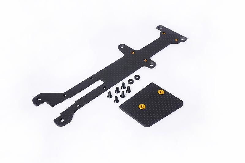 Koswork 2.0Mm Carbon Radio Plate & Esc Mount For Kyosho Optima Mid