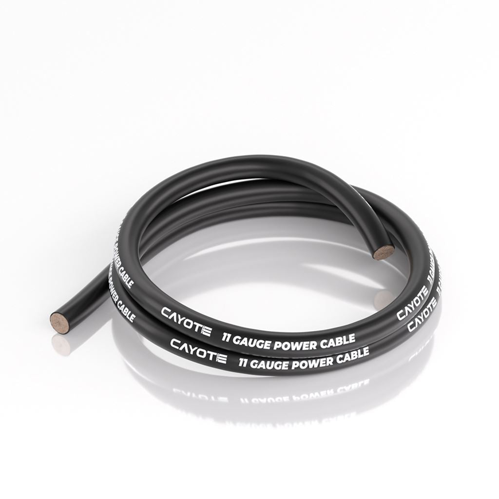 Cayote 11Awg Thin-Wall Silicone Wire - 1M Black