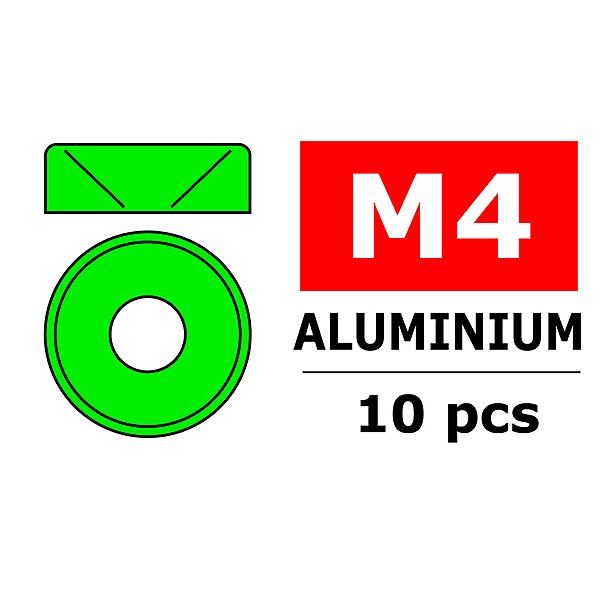 CORALLY ALUMINIUM WASHER FOR M4 FLAT HEAD SCREWS OD=