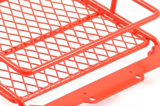 FASTRAX RED ALUMINIUM LUGGAGE RACK w/LED LAMPS L130MM X W110MM