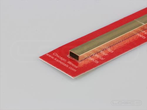 KS 12" Rectangular Brass Tube 5/32" x 5/16" (Pk1) 0.14 Wall