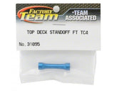 Team Associated FT TC4 Top Deck Standoff, Blue Aluminum