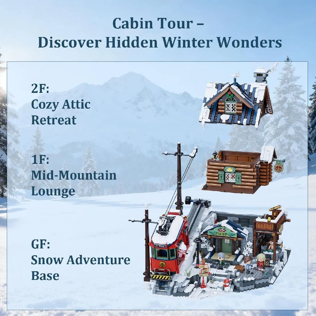 Pantasy Mountain Summit Ski Cabin - 3135 Pcs