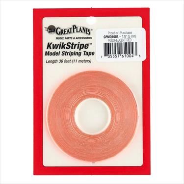 GPLANES Striping Tape Fluorescent Red 1/8" (3mm x 11m)