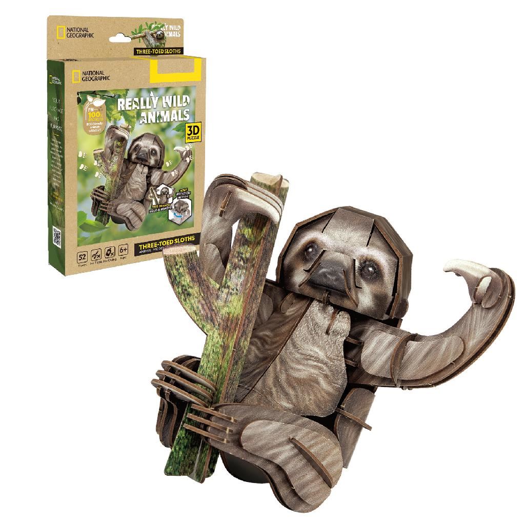 Cubicfun Three-Toed Sloth (52 Pieces)