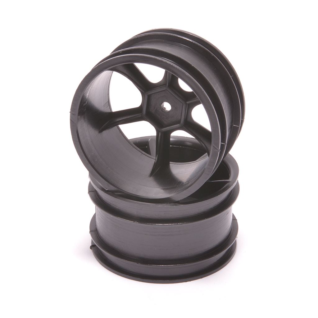 Jc 6 Spoke 2.2 Rear Black Wheel Cat/Coug 2K Pr