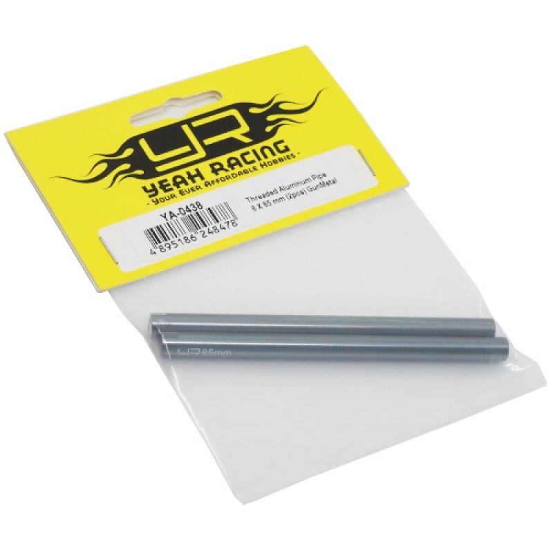 Yeah Racing Threaded Aluminum M3 Link Pipe 6x85mm 2pcs GunMetal